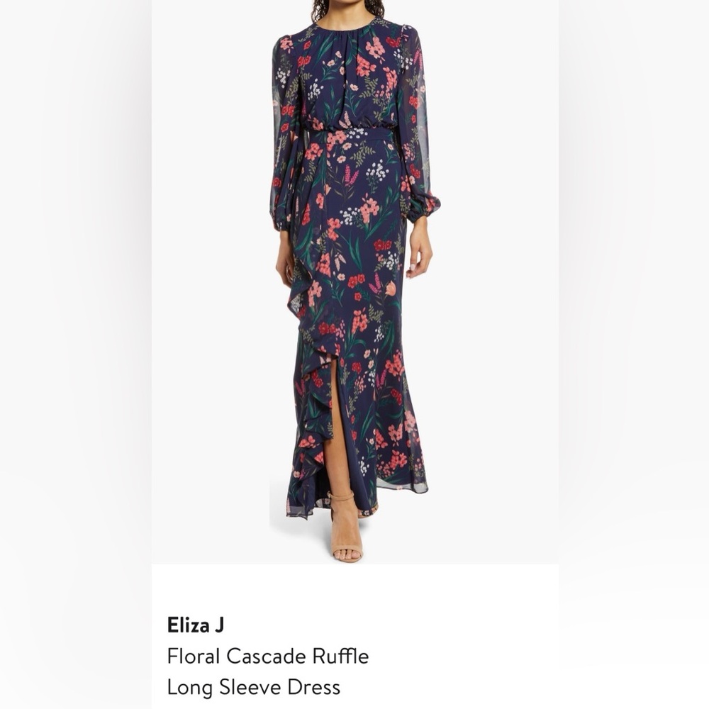 Floral Navy Maxi Dress